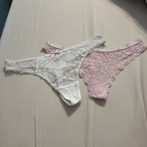 Victoria secret 2 pair of all lace thongs